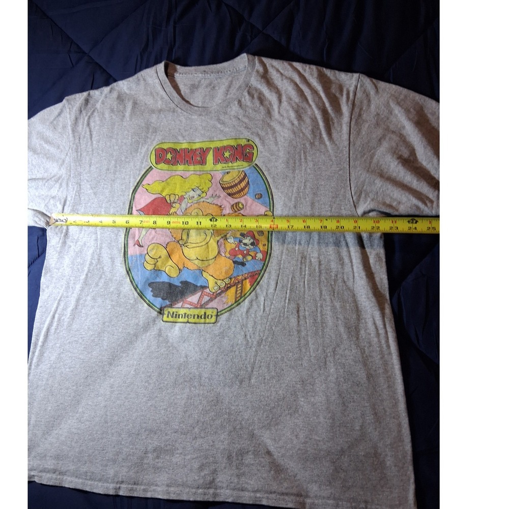 Nintendo Donkey Kong Vintage Style Graphic T-Shirt Gray Mens XL - Picture 2 of 5